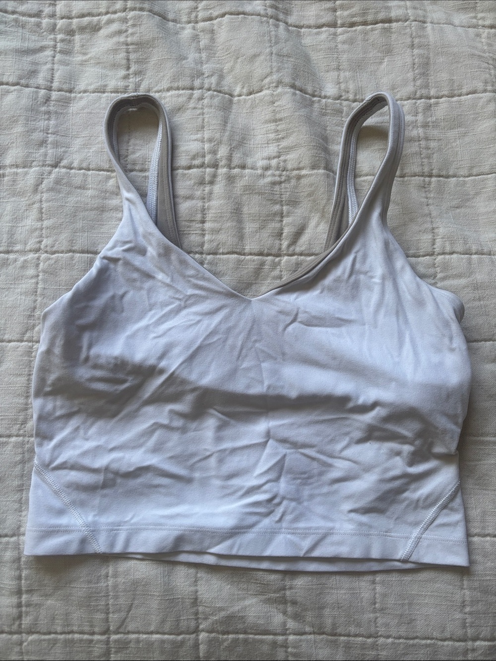 lululemon athletica White Seamless Strappy Sports Bra Top